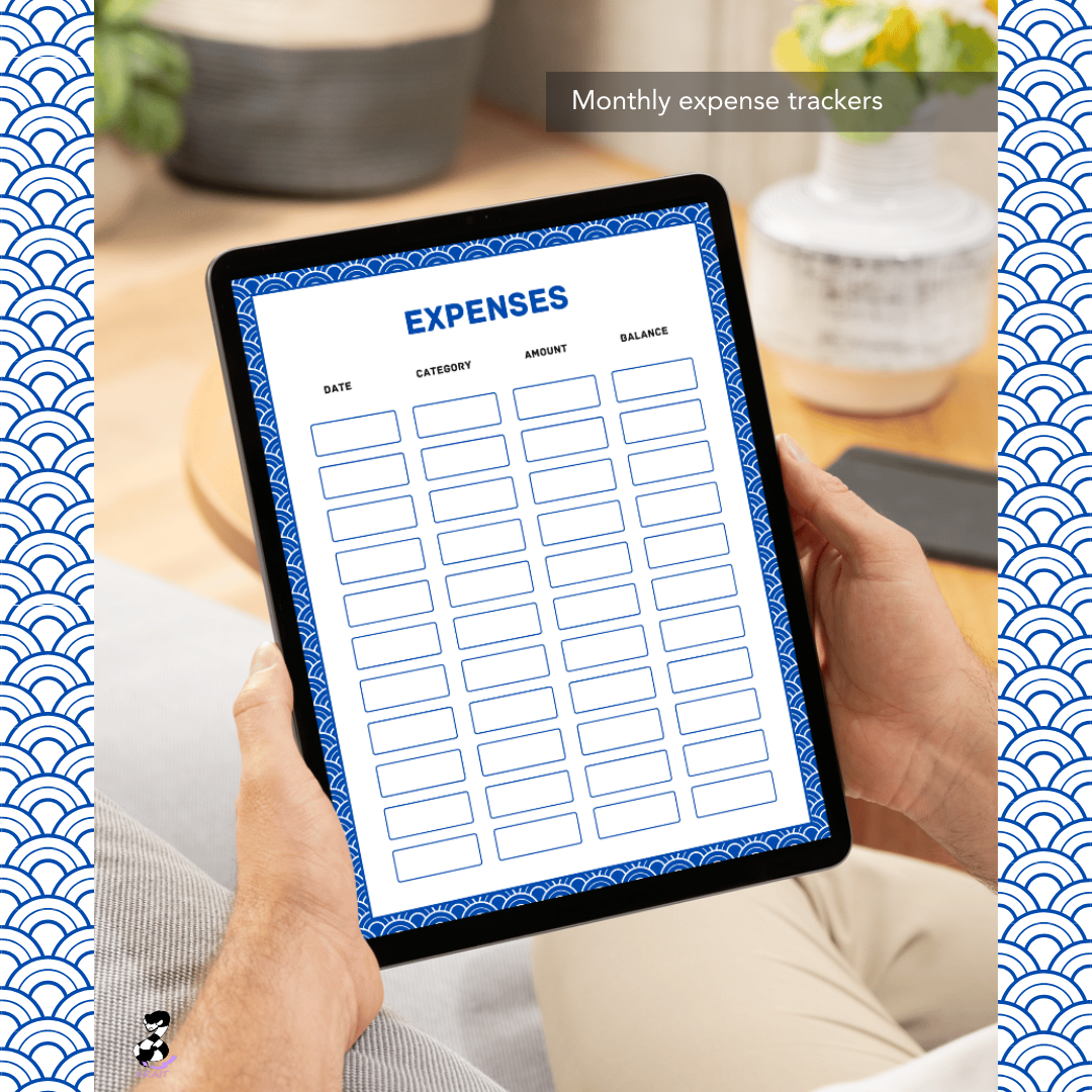 "Porcelain" 2025 Digital Daily Planner