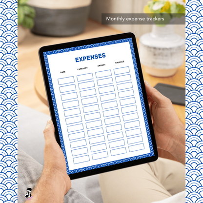 "Porcelain" 2025 Digital Daily Planner
