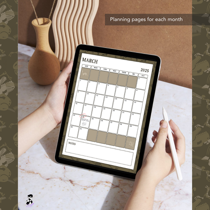 "Dinosaur" 2025 Digital Daily Planner
