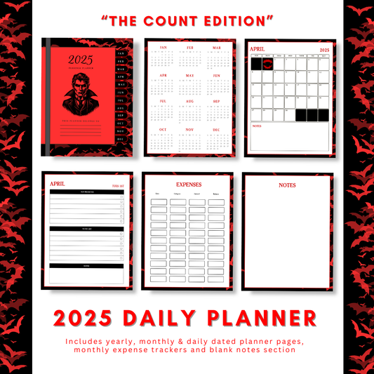 "The Count" 2025 Digital Daily Planner