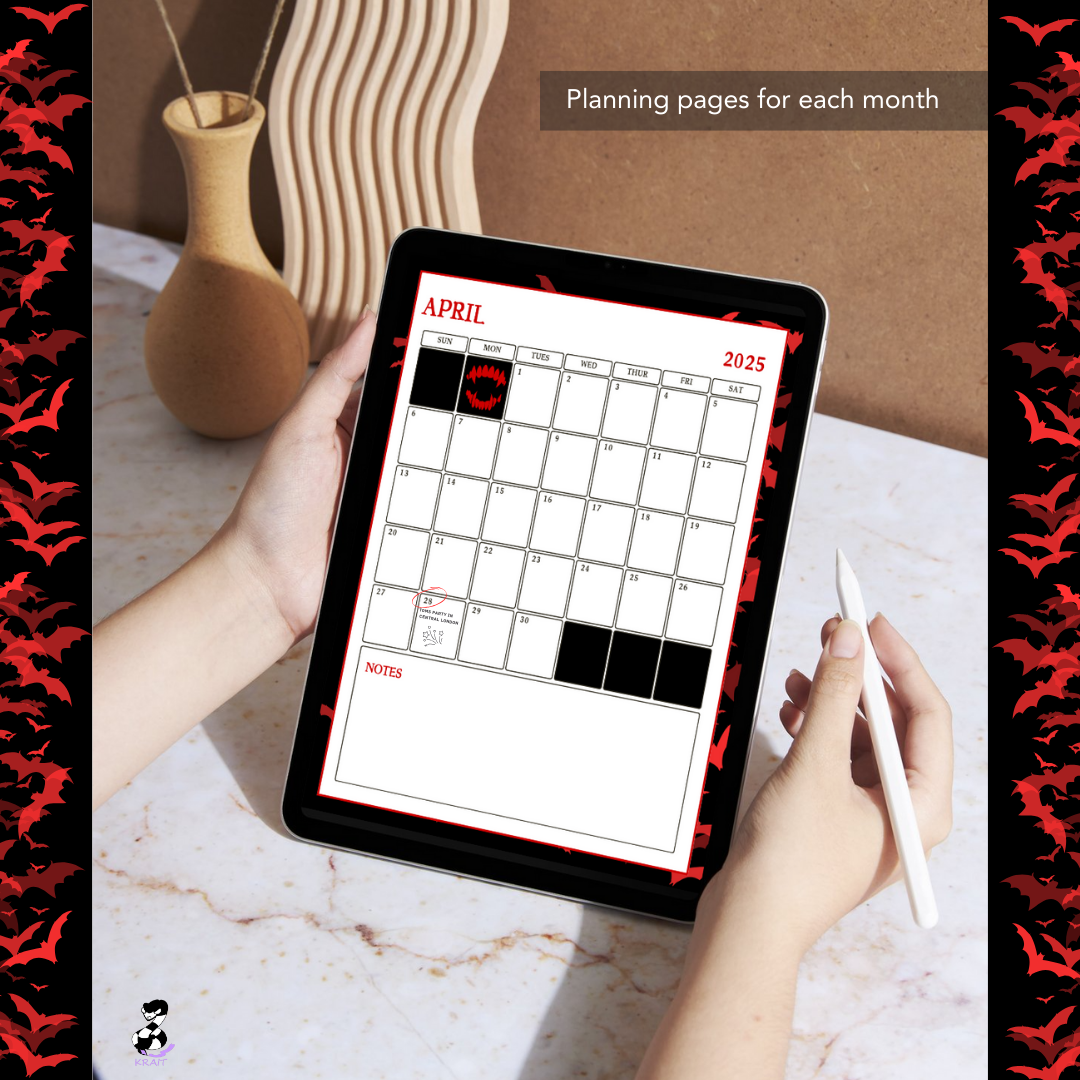 "The Count" 2025 Digital Daily Planner