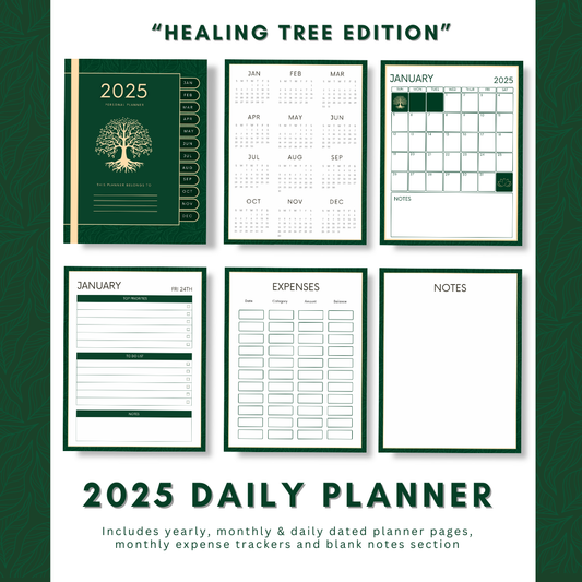 "Healing Tree" 2025 Digital Daily Planner