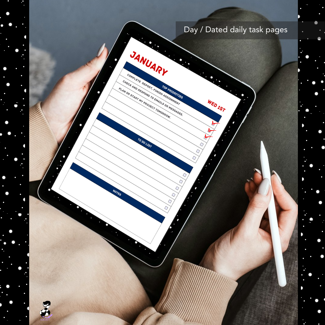 "Space" 2025 Digital Daily Planner